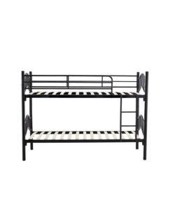 LETTO A CASTELLO BELLAHOME "BERNA"  SCOMPONIBILE IN 2 LETTI SINGOLI IN FERRO NERO 203X83X145,5 CM